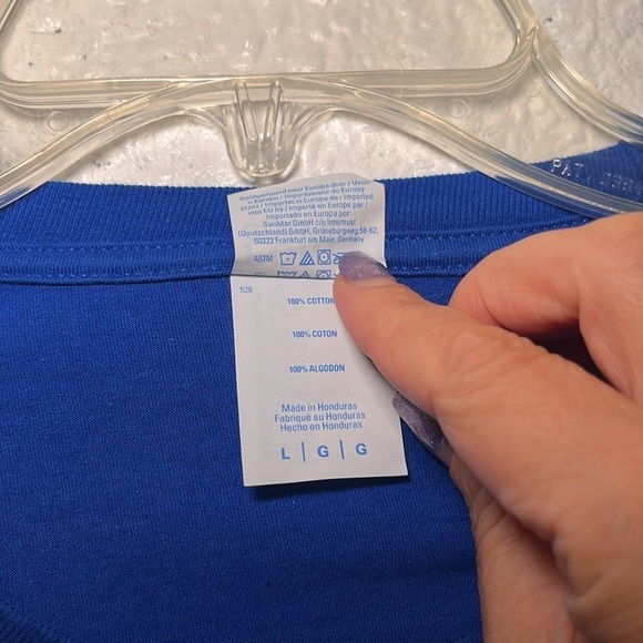 Port and Company game day, blue T-shirt, size large - Picture 4 of 7